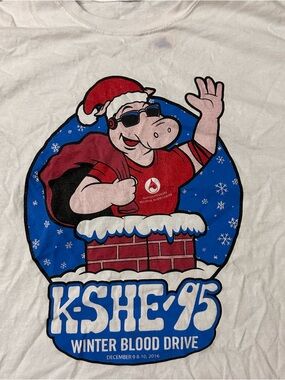 St. Louis Real Rock Radio K She 95 XL shirt Winter Blood Drive 2016 - Stained